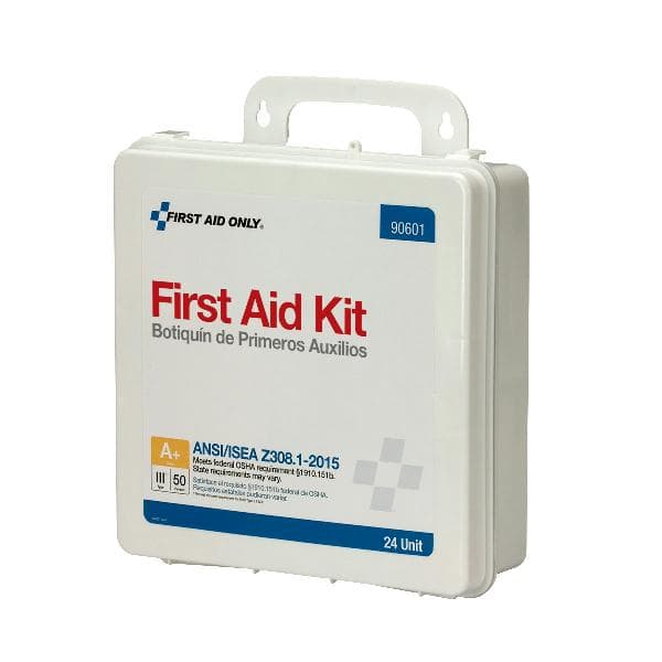 24 Unit First Aid Kit, ANSI 2015 Class A+, Plastic Case, Custom Logo