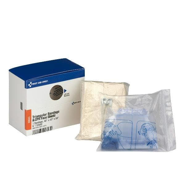 First Aid Only SC Refill CPR Mask and Muslin Triangular Bandage per/box_1