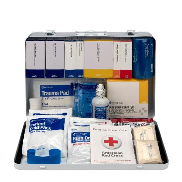 50 Person Contractor ANSI 2015 Class B+ First Aid Kit, Metal Case_4