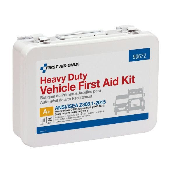 25 Person Vehicle ANSI 2015 Class A+ First Aid Kit, Metal Case_1