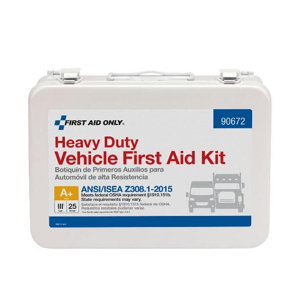 25 Person Vehicle ANSI 2015 Class A+ First Aid Kit, Metal Case_2