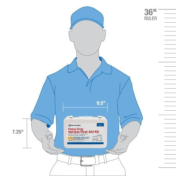 25 Person Vehicle ANSI 2015 Class A+ First Aid Kit, Metal Case_3