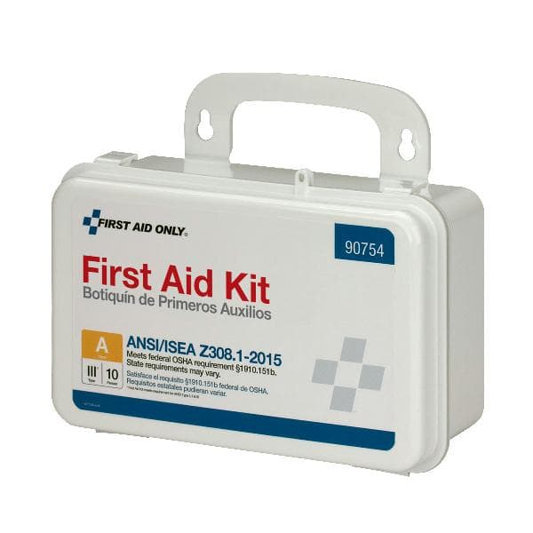 10 Person First Aid Kit, ANSI 2015 Class A, Plastic, Custom Logo