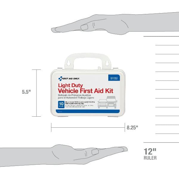 10 Person Light Duty Vehicle First Aid Kit, Plastic_3