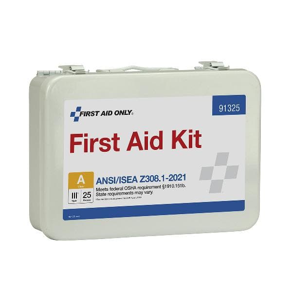 25 Person ANSI 2021 Class A, Metal First Aid Kit_1