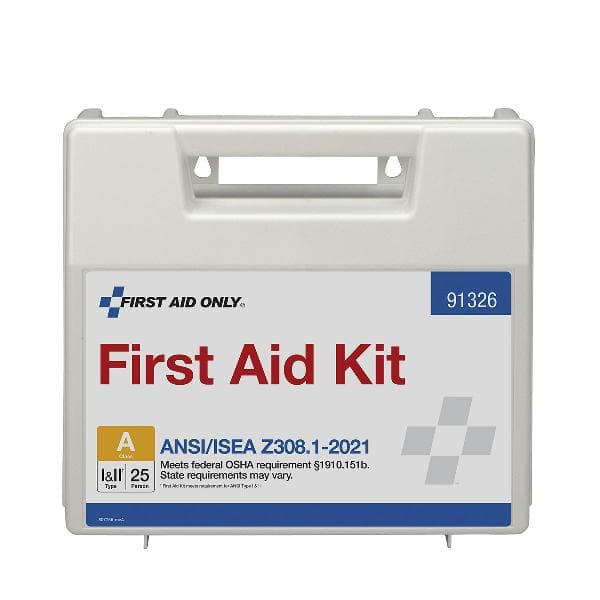 25 Person ANSI 2021 Class A, Plastic First Aid Kit with Dividers_2