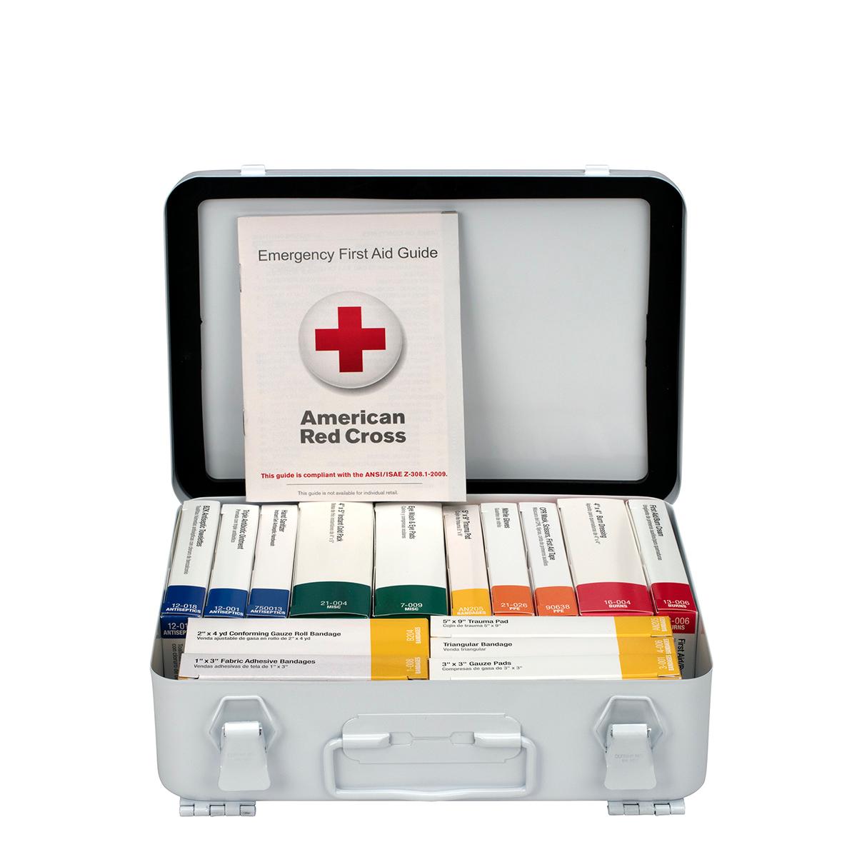 First Aid Only 25 Person ANSI 2021 Class A, 16 Unit Metal First Aid Kit