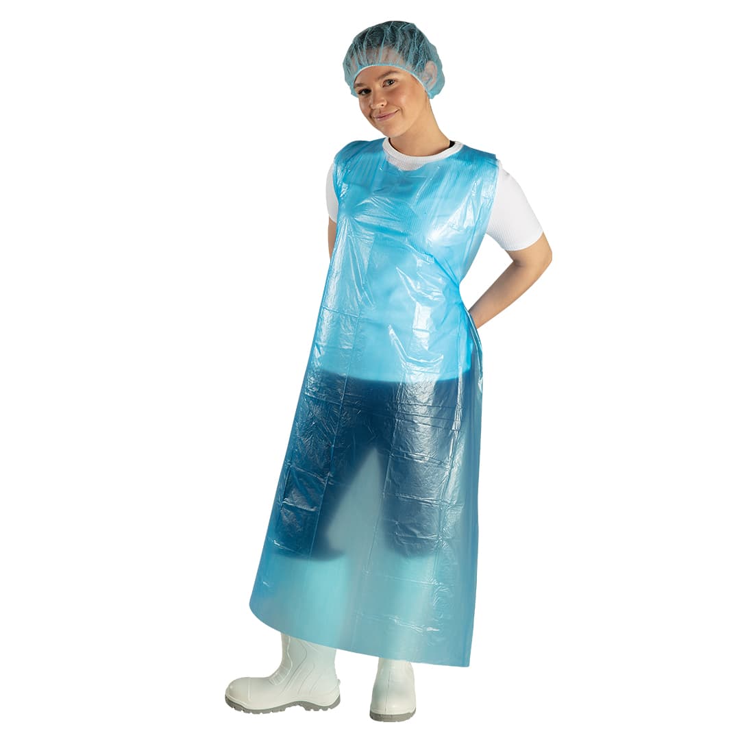 Force360 LDPE Disposable Apron, Blue (1000 Per Carton) (Blue)