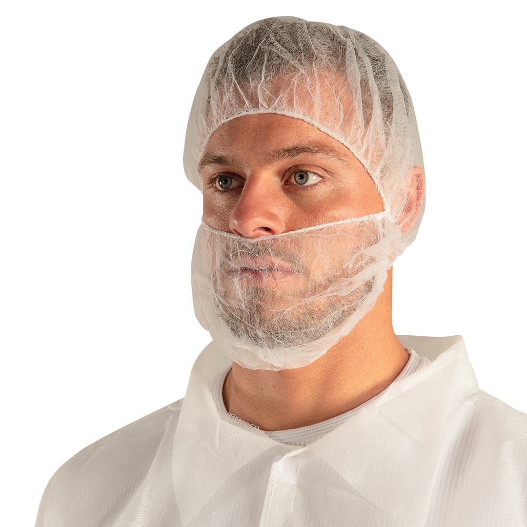 Force360 SPP Double Loop Beard Cover White (1000 Per Carton)