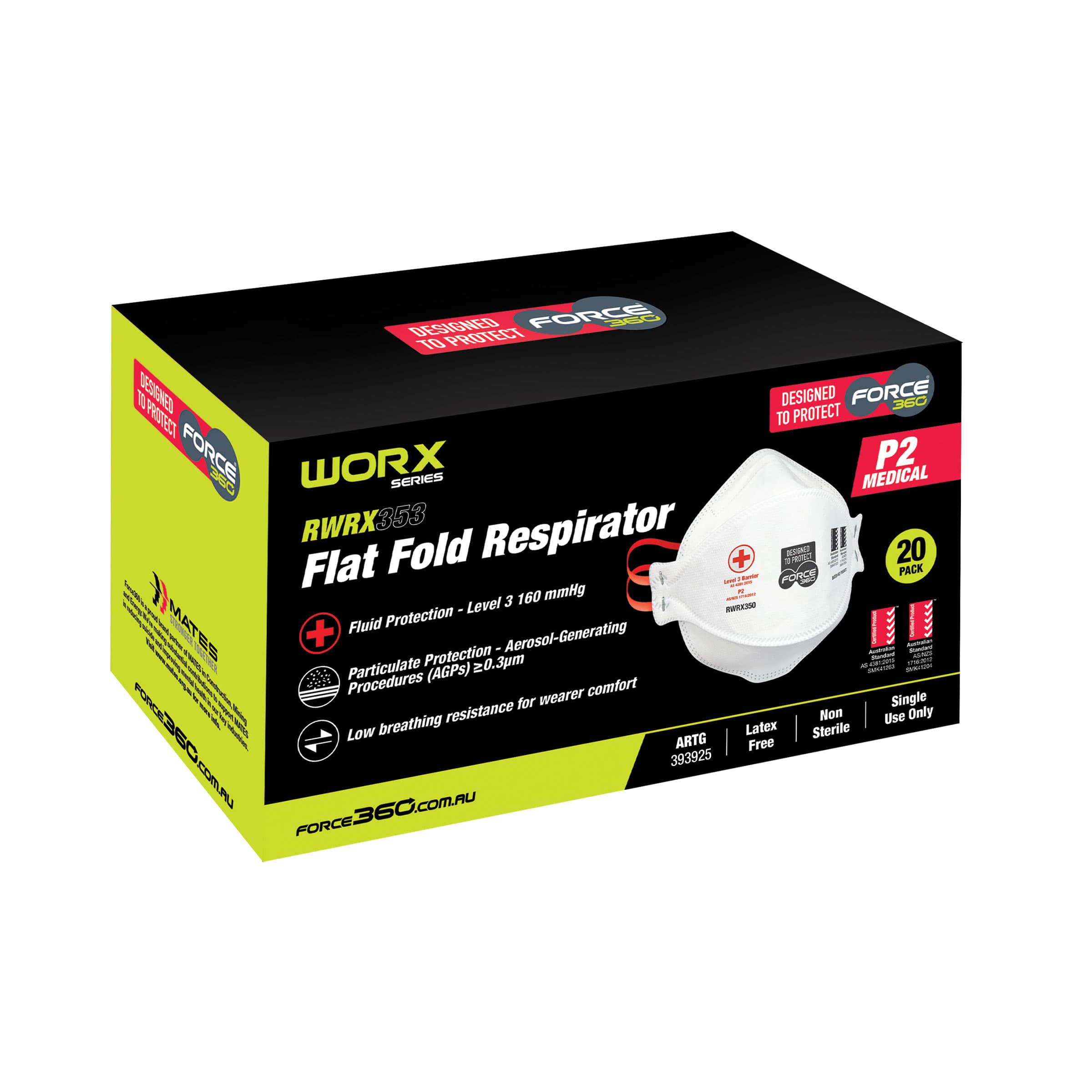 Force360 P2 Surgical Fat Fold Respirator_1