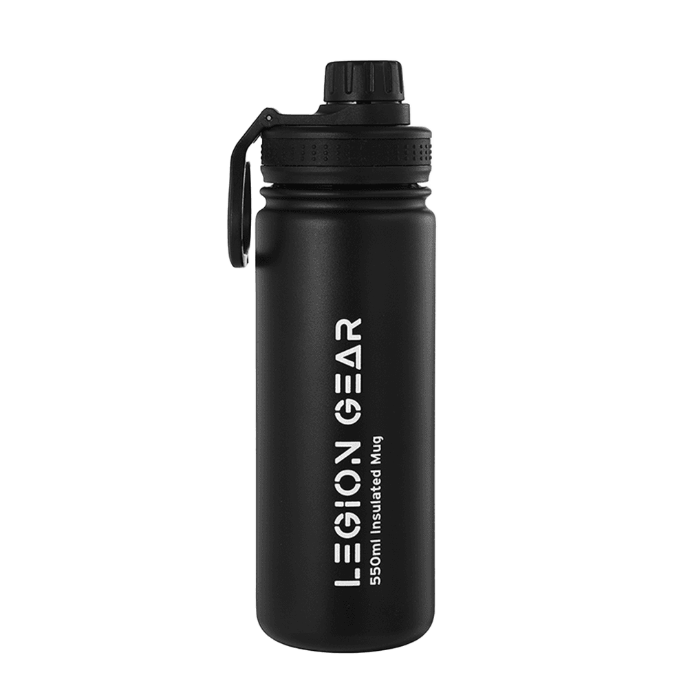 Legion Gear Stainless Steel Double Wall Vacuum Sealed Water/Coffee Bottle - 550Ml Black_1