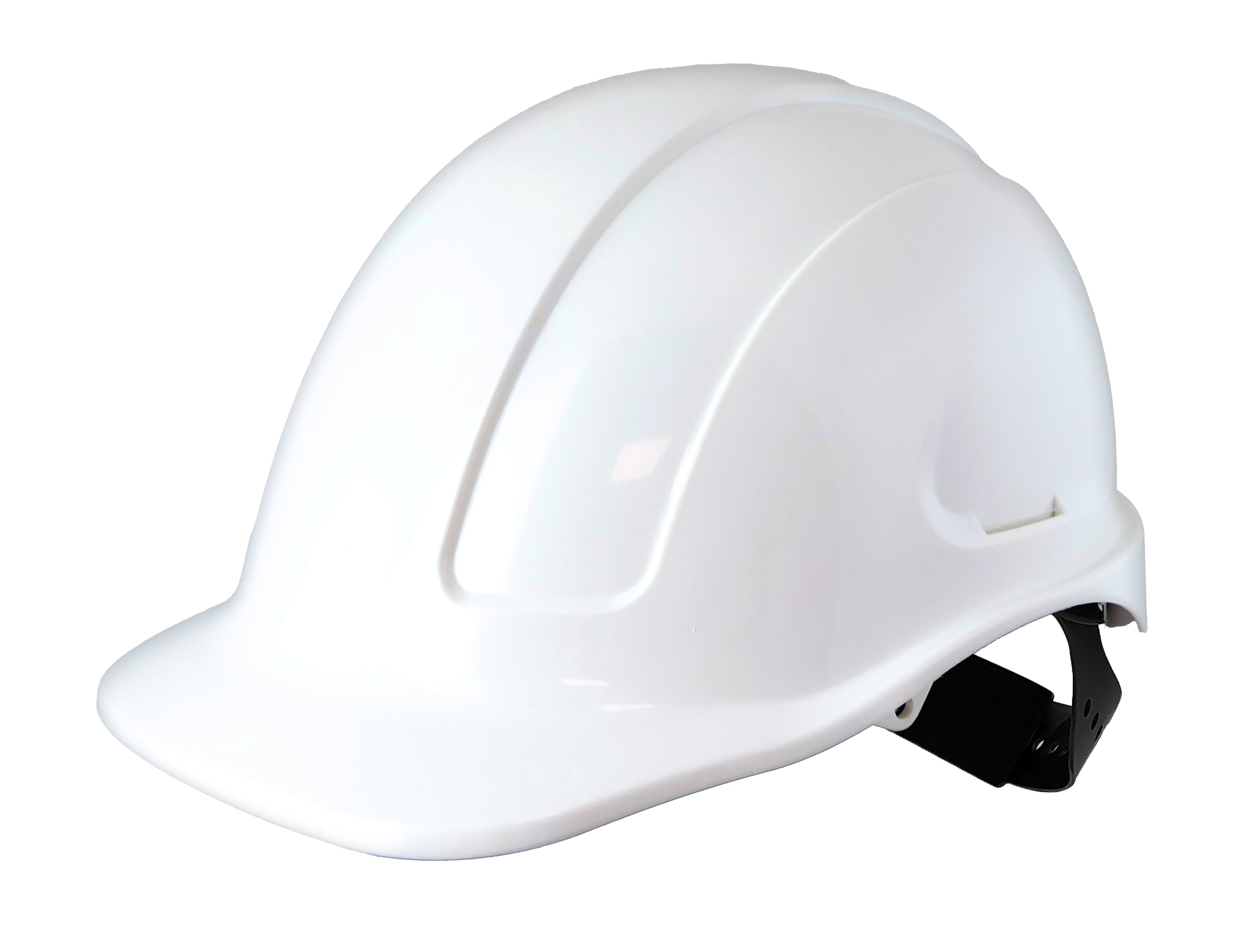 Maxisafe White Unvented Hard Hat - Sliplock Harness