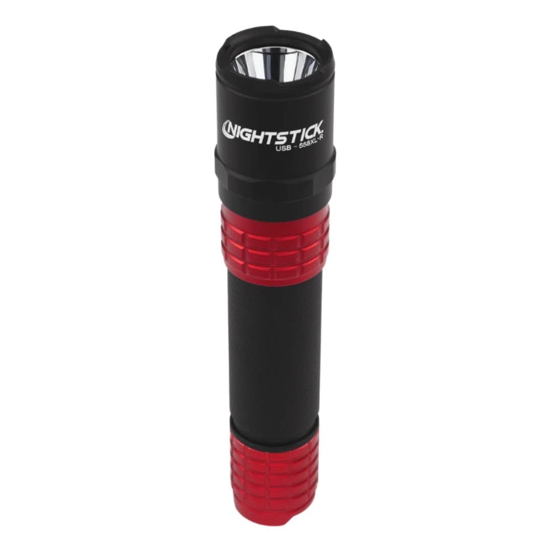 Maxisafe Nightstick USB Tactical Flashlight W/Holster - Red