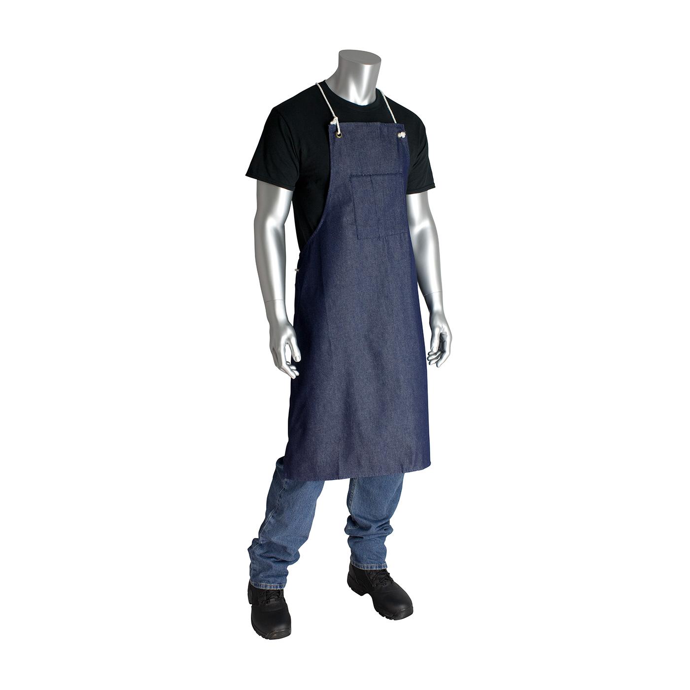 Denim Apron - One Pocket, Blue (200-011) - 28" x 38