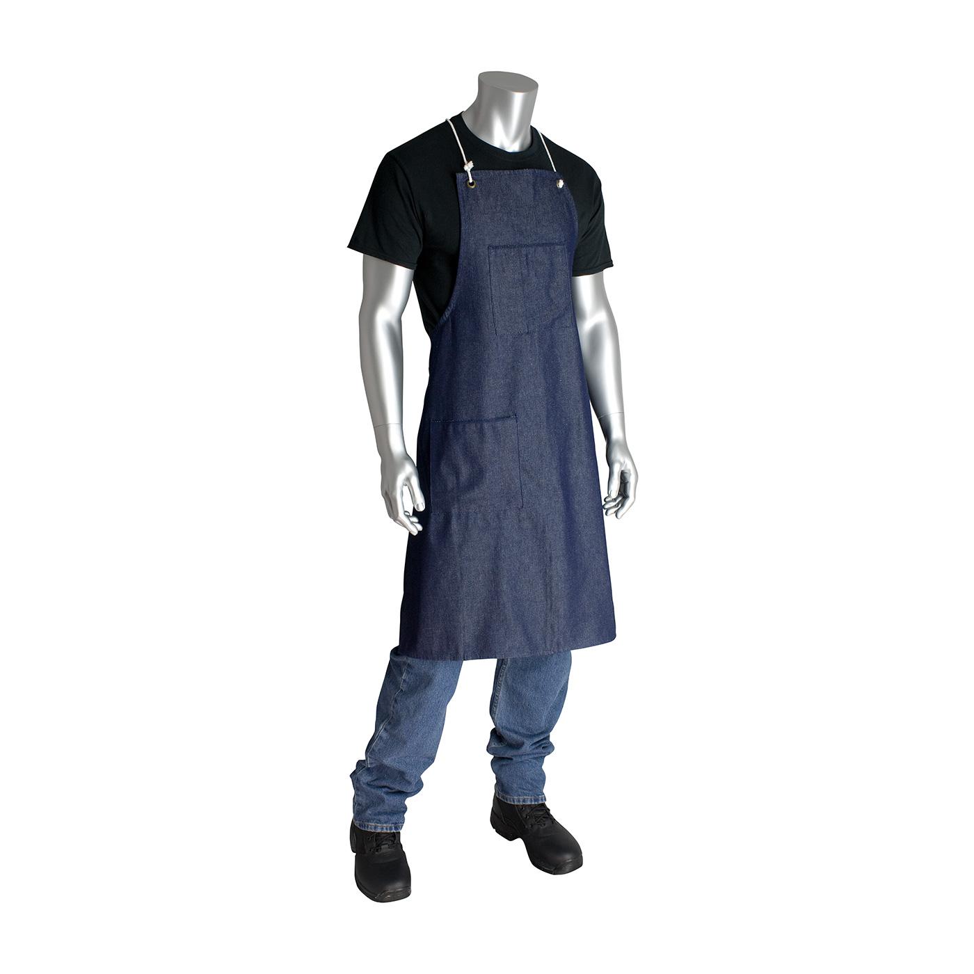 Denim Apron - Two Pockets, Blue (200-012) - 28" x 38