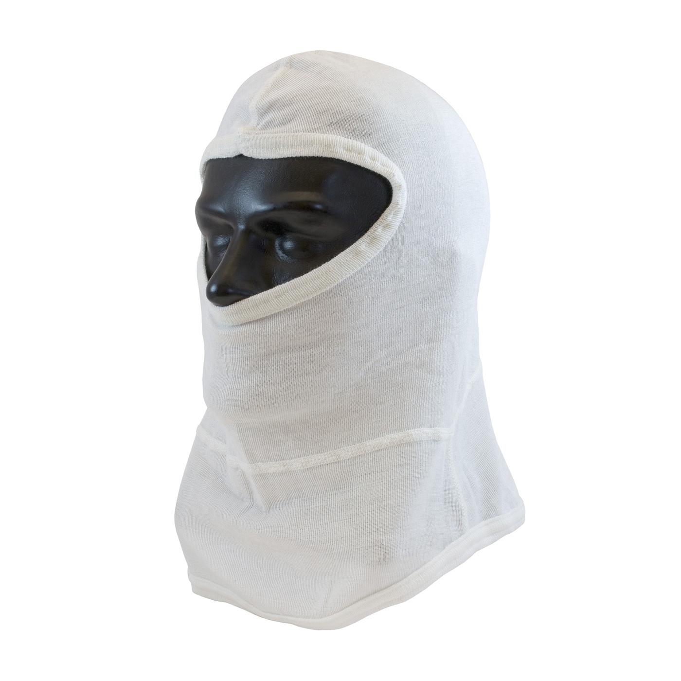 Single-Layer Nomex® Balaclava with Bib - Full Face, White (202-110) - OS