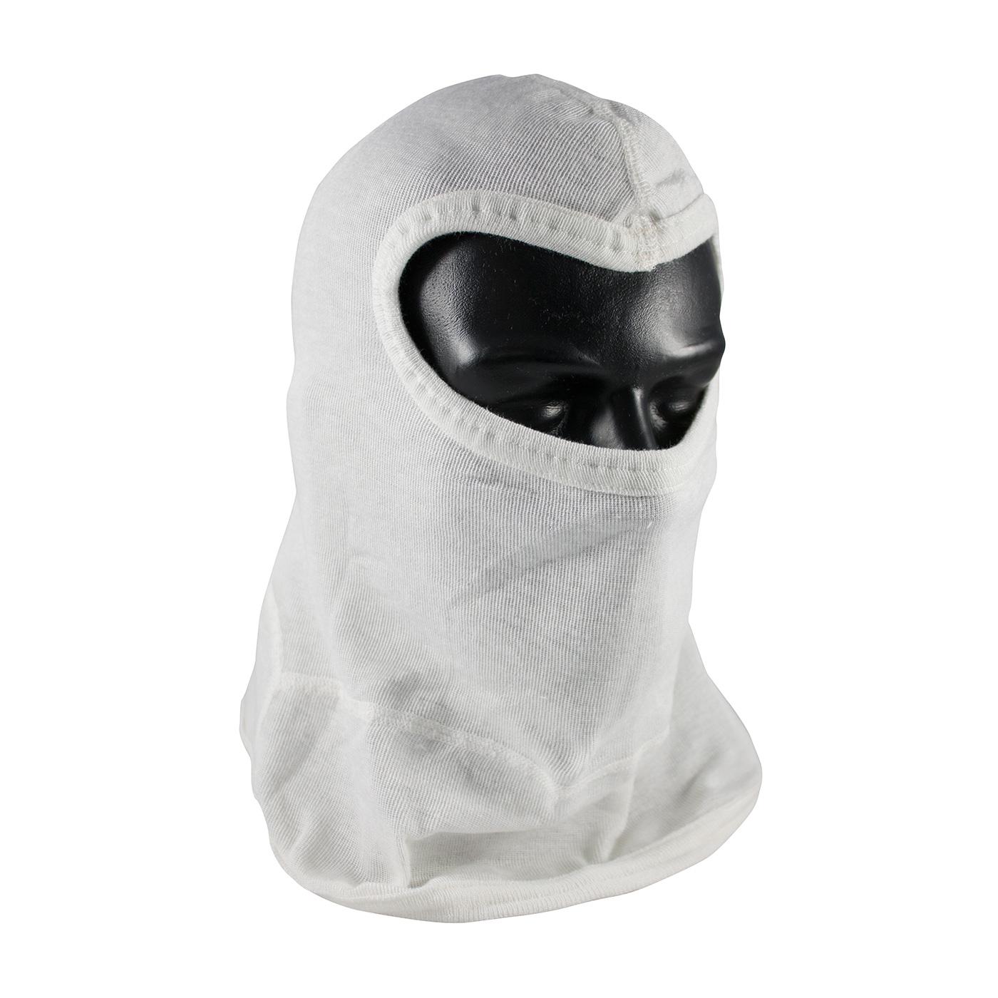 Single-Layer Nomex® Balaclava with Bib - Slit Eye, White (202-130) - OS