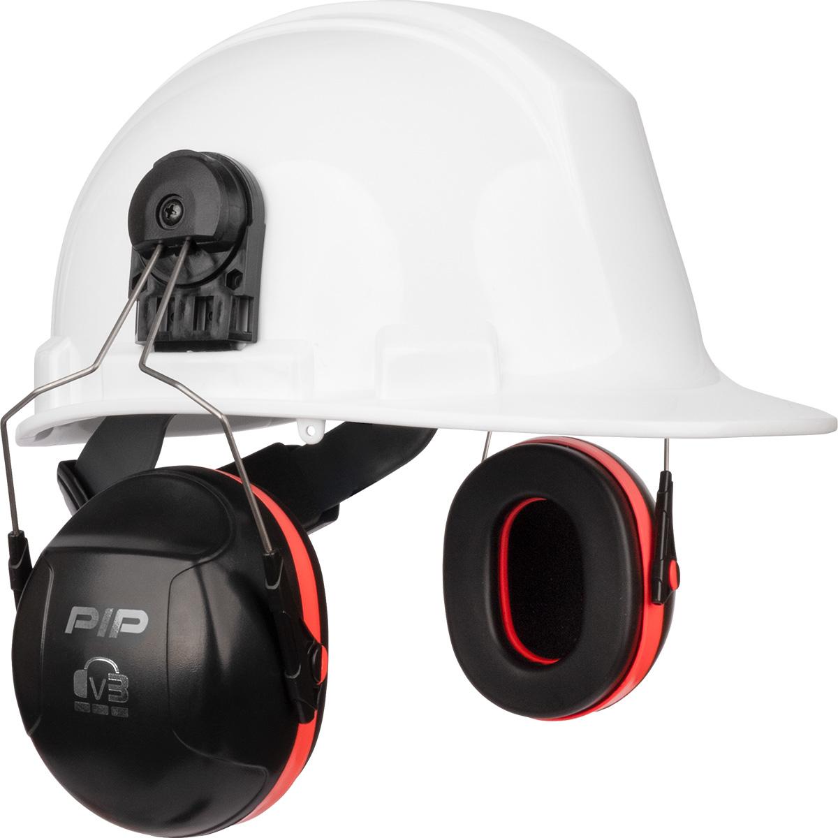 V3 Cap Mounted Passive Ear Muff - NRR 26, Neon Red (263-V3CM) - OS