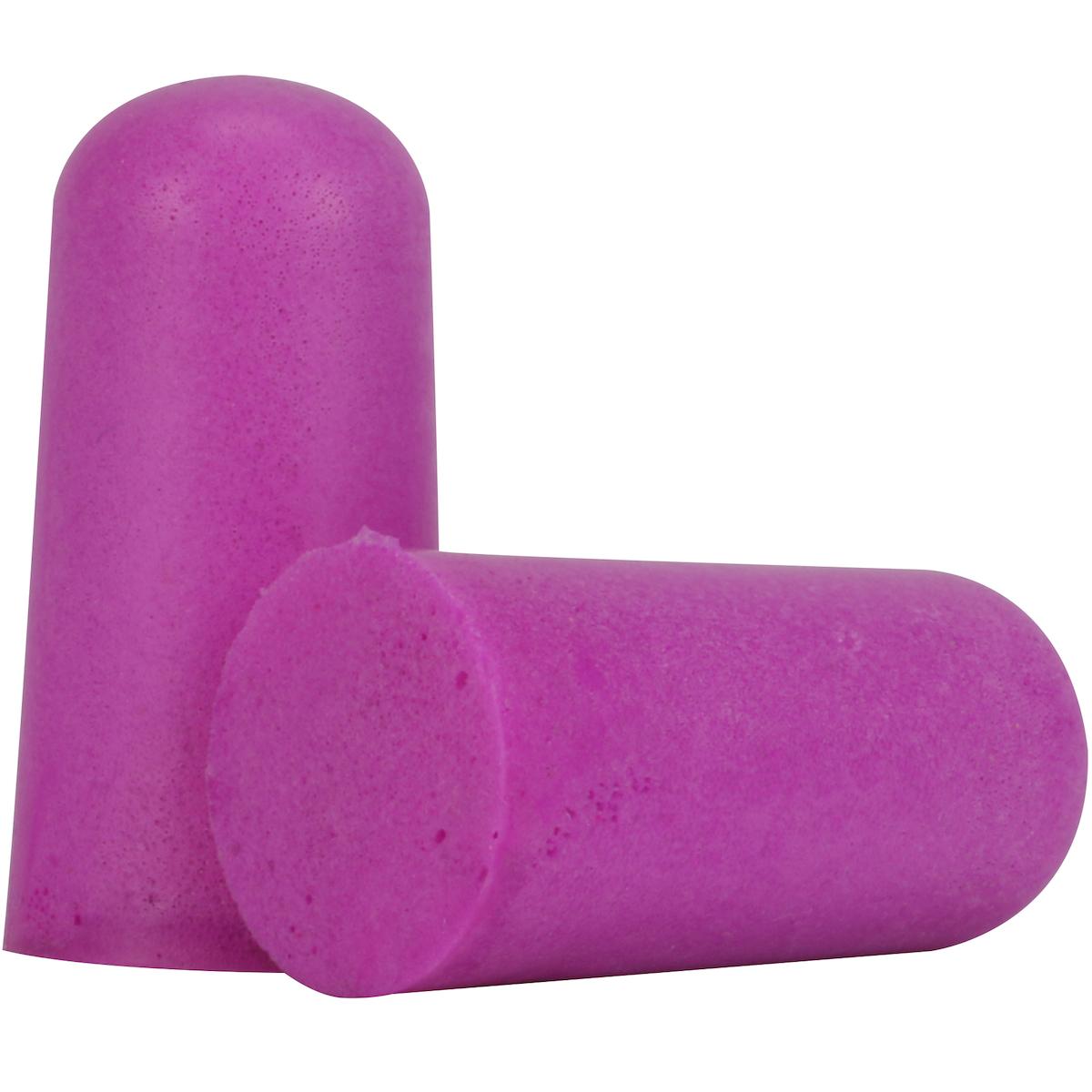 Compact Disposable Soft Polyurethane Foam Ear Plugs - NRR 28, Purple (267-HPF310) - S