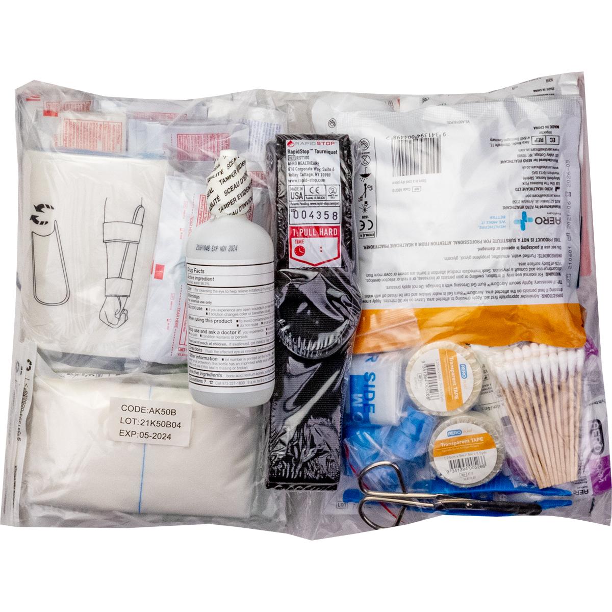 ANSI Class B First Aid Refill Pouches - 50 Person, Clear (299-21050B-RP) - KIT