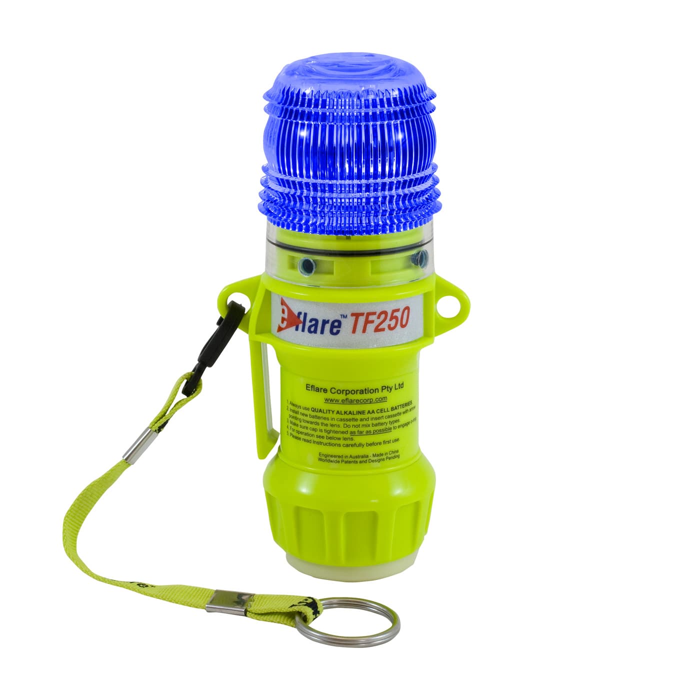 6in. Safety & Emergency Beacon with Steady-On Worklight and Magnetic Base - Flashing Blue, Blue (939-TF250-B-ASY) - 6