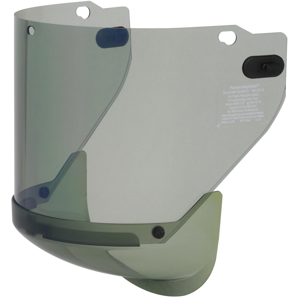 Premium AF Coated High Transparency Arc Shield Replacement - 20 Cal/cm2, Gray (9400-55504) - OS