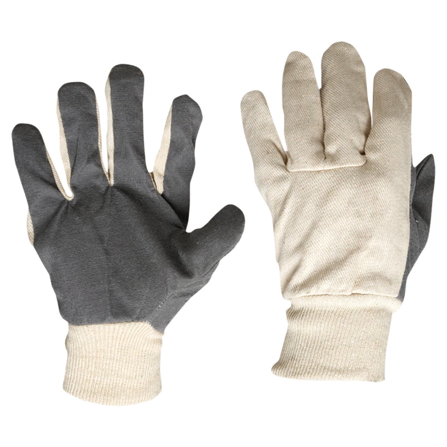 Pro Choice Cotton Drill Vinyl Palm Gloves Large