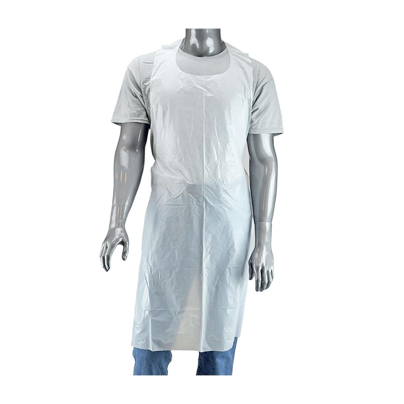 Single Use Apron - 46", White (DP-46) - 28" x 46