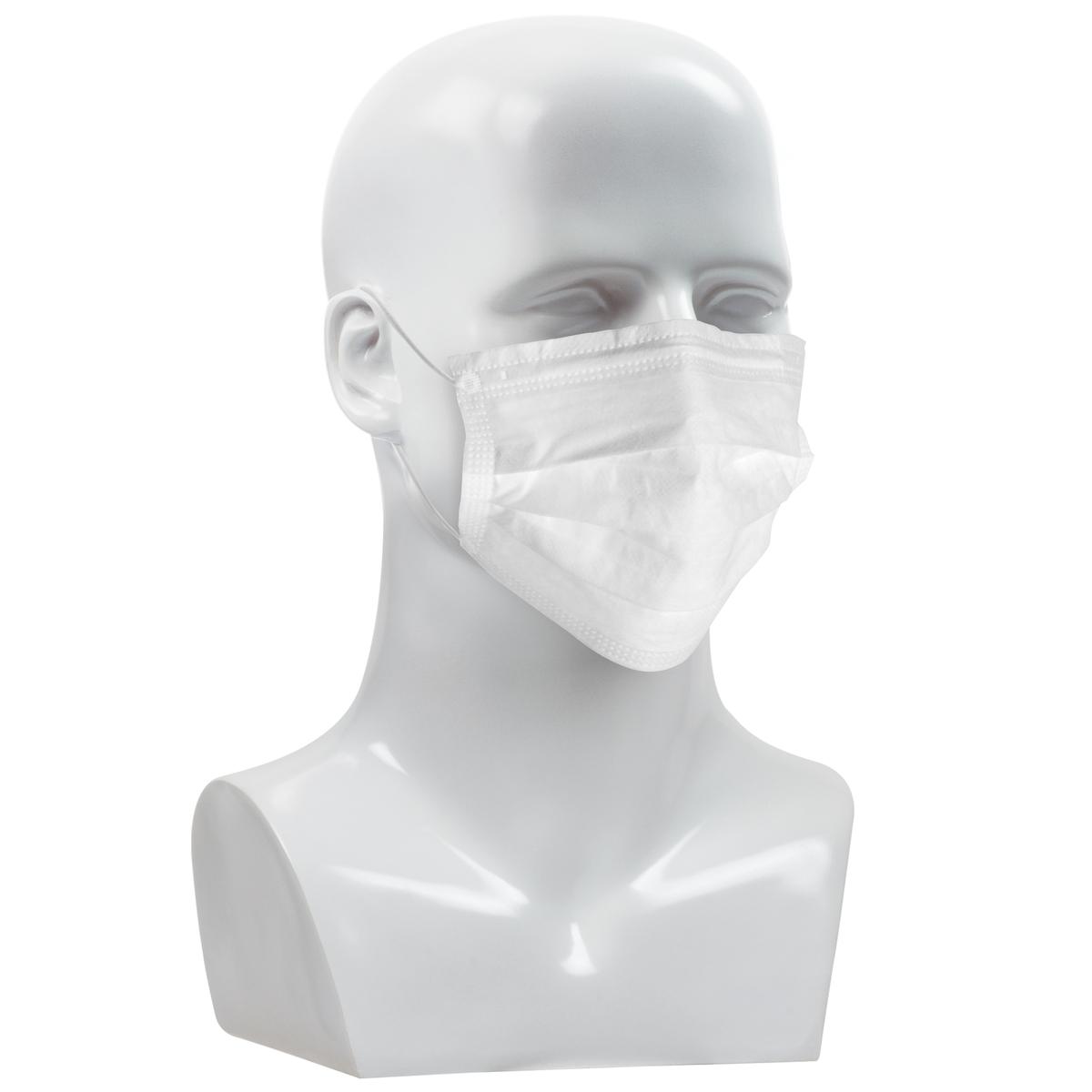 Class 100-1000 Face Mask, White (FACEMASK-3PWSOP-ES) - OS