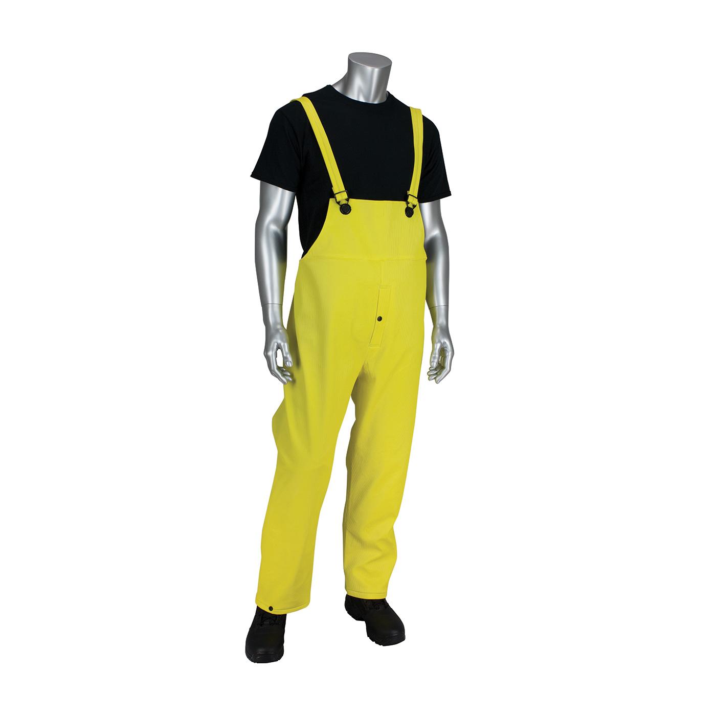 Ribbed PVC Bib Overalls - 0.65 mm, Yellow (201-650B)