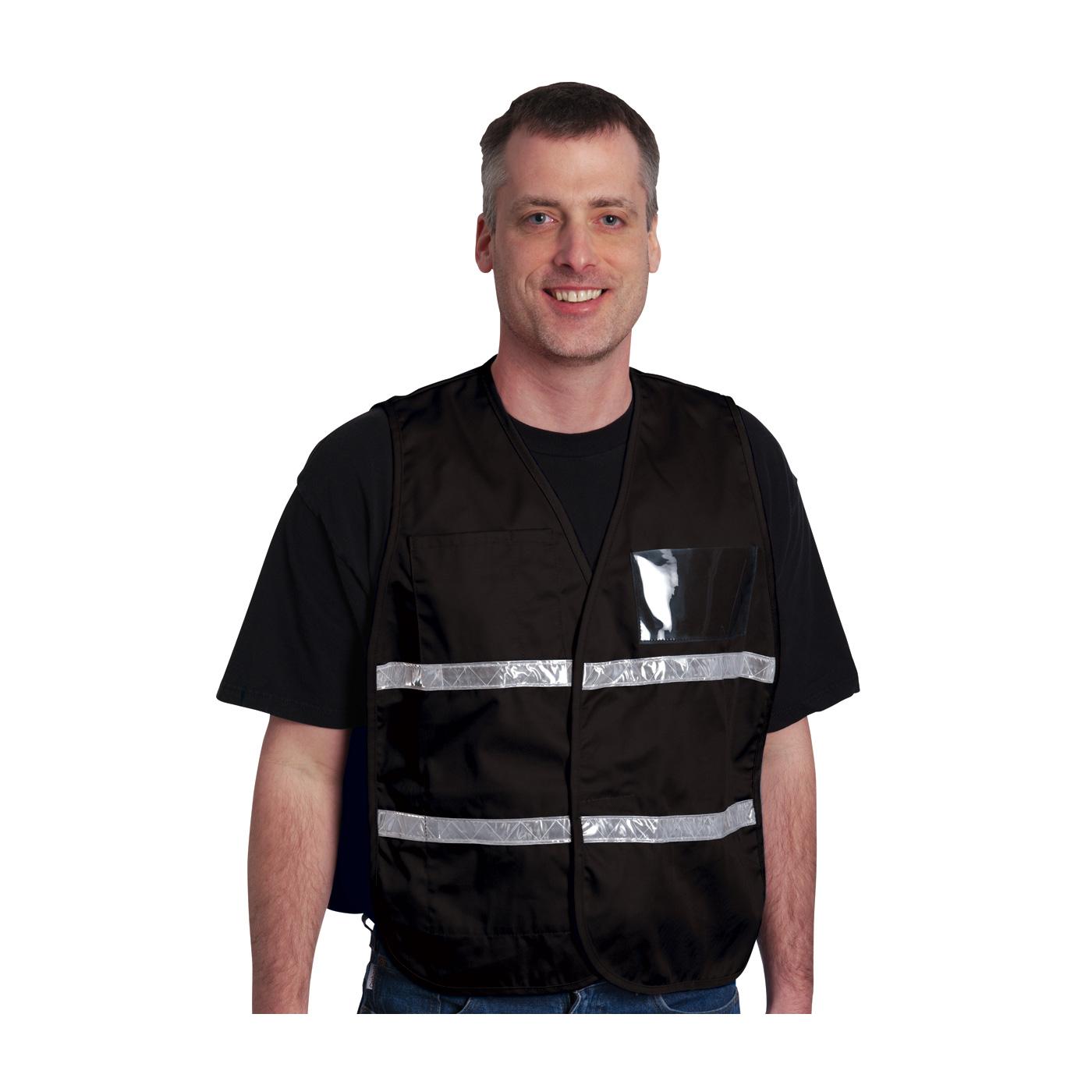 Non-ANSI Incident Command Vest - 100% Polyester, Black (300-1502)