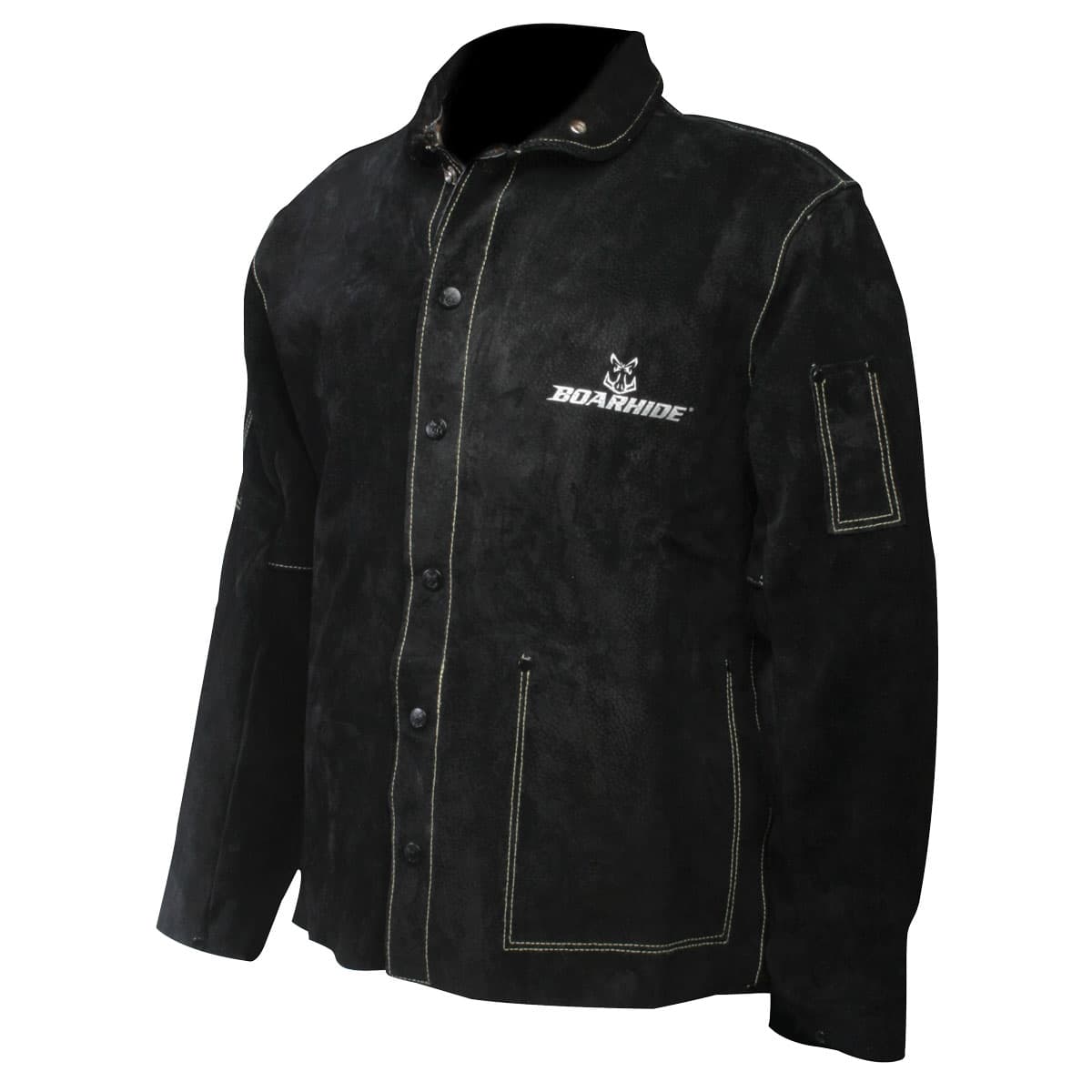 30" Black Boarhide Coat / Jacket, Black (3029)_1