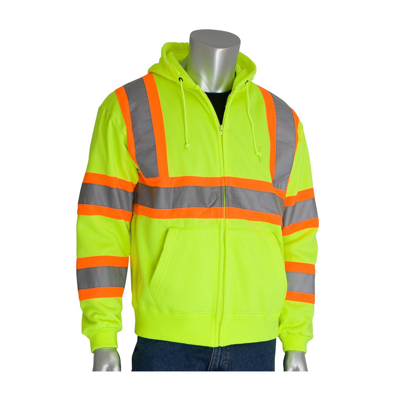 ANSI Type R Class 3 Two-Tone Hoodie, Hi-Vis Yellow (323-HSSP)