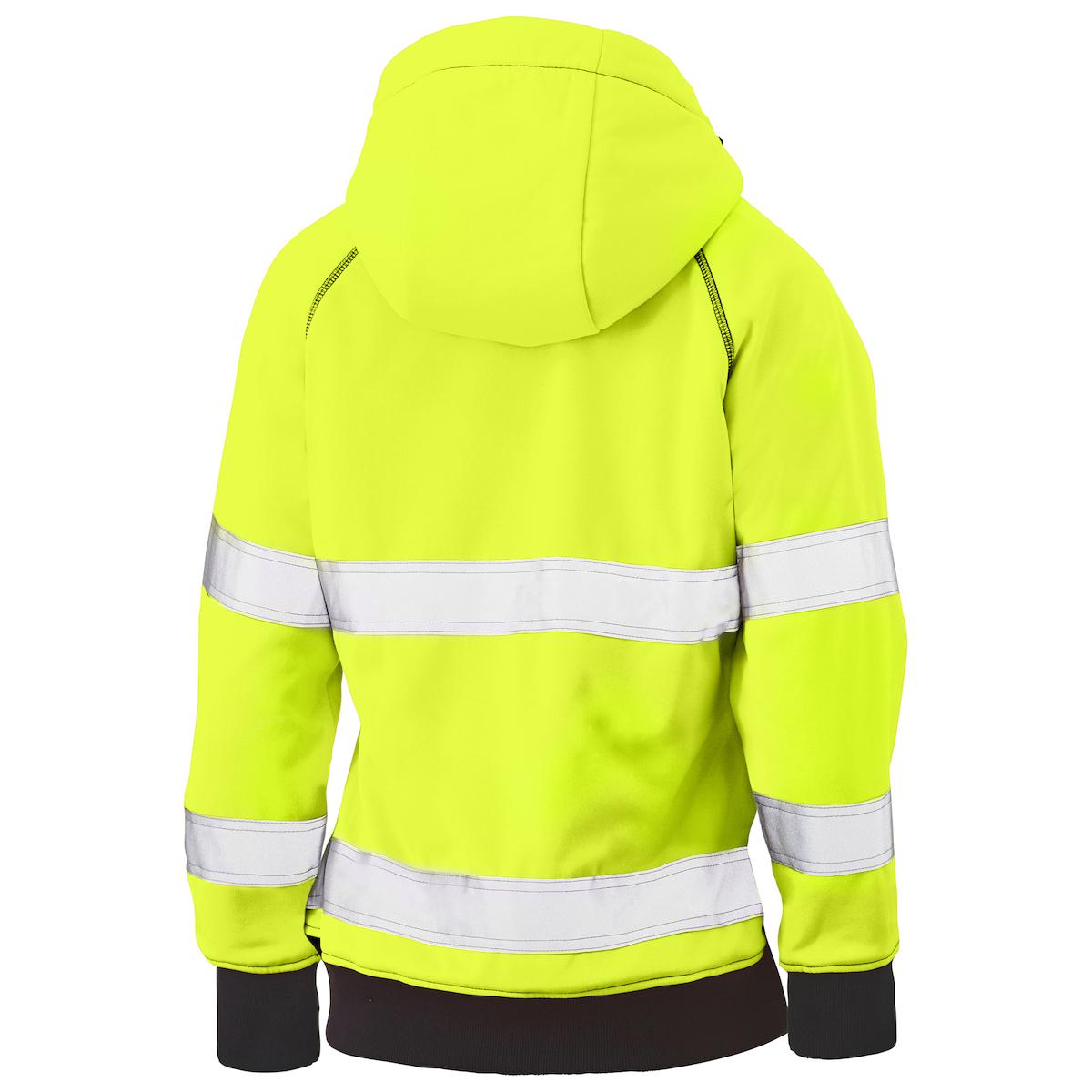 ANSI Type R Class 2 Women's Contoured Full Zip Hooded Sweatshirt with Sherpa Lining, Hi-Vis Yellow (323W6819T)