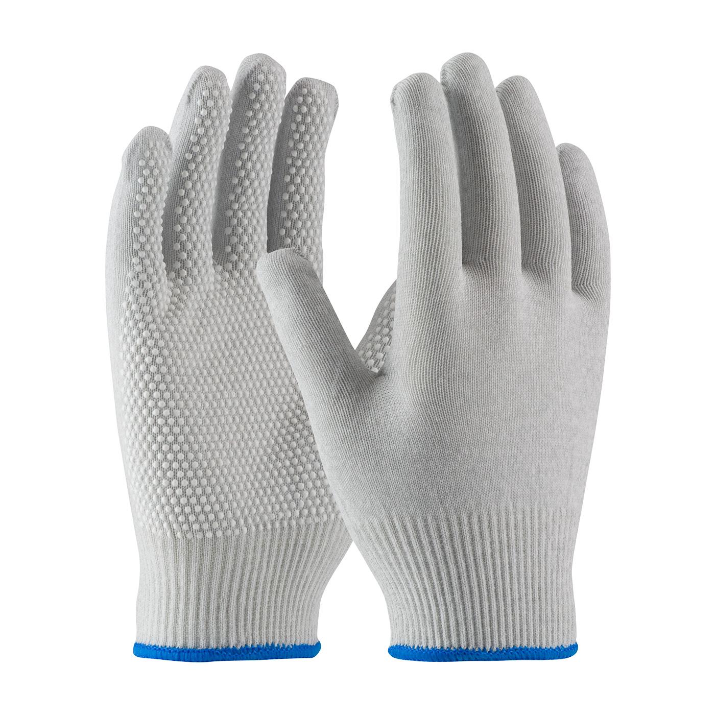 CleanTeam® Seamless Knit Nylon / Carbon Fiber Electrostatic Dissipative (ESD) Glove with PVC Dot Grip (40-6411)