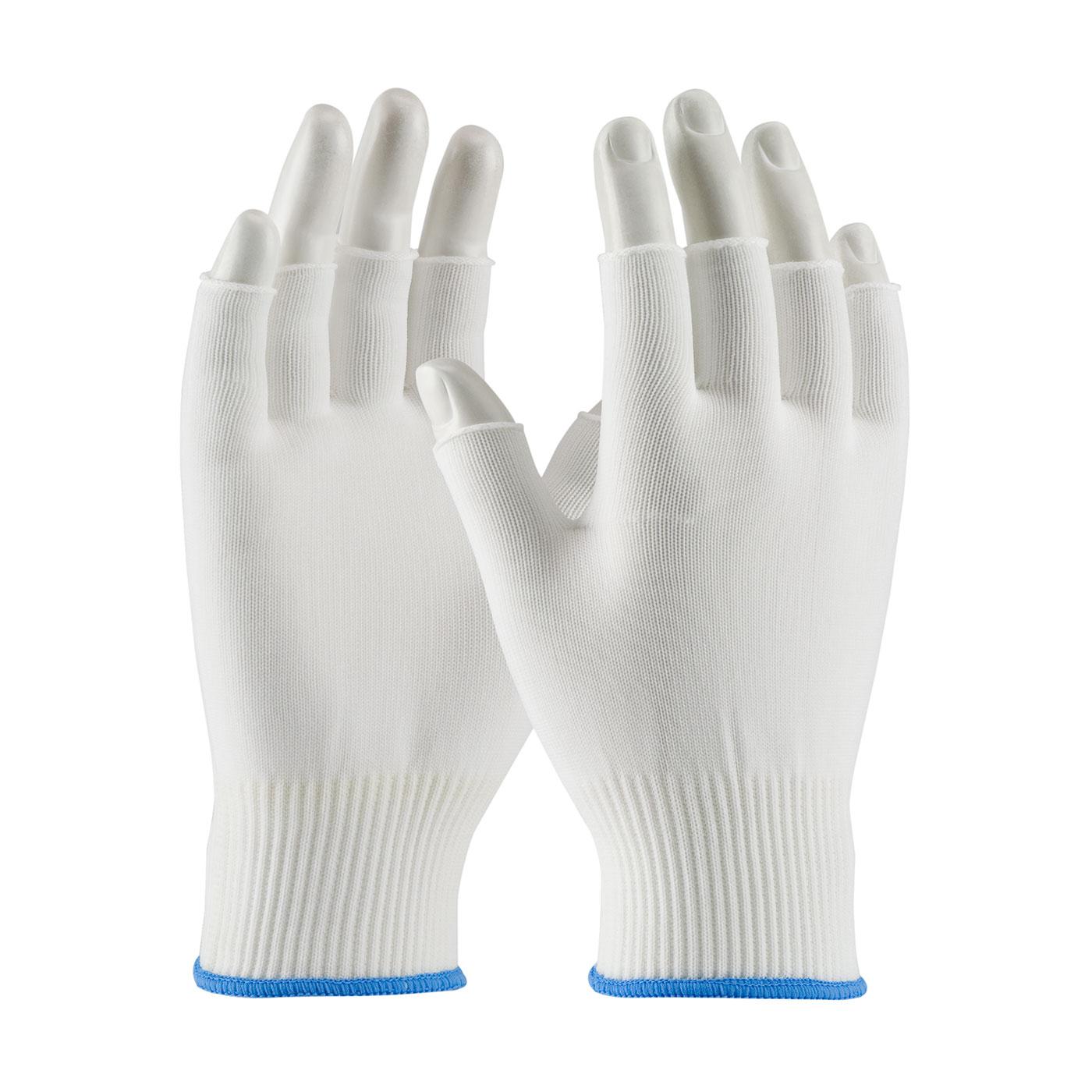 CleanTeam® Medium Weight Seamless Knit Nylon Clean Environment Glove - Half-Finger (40-732)