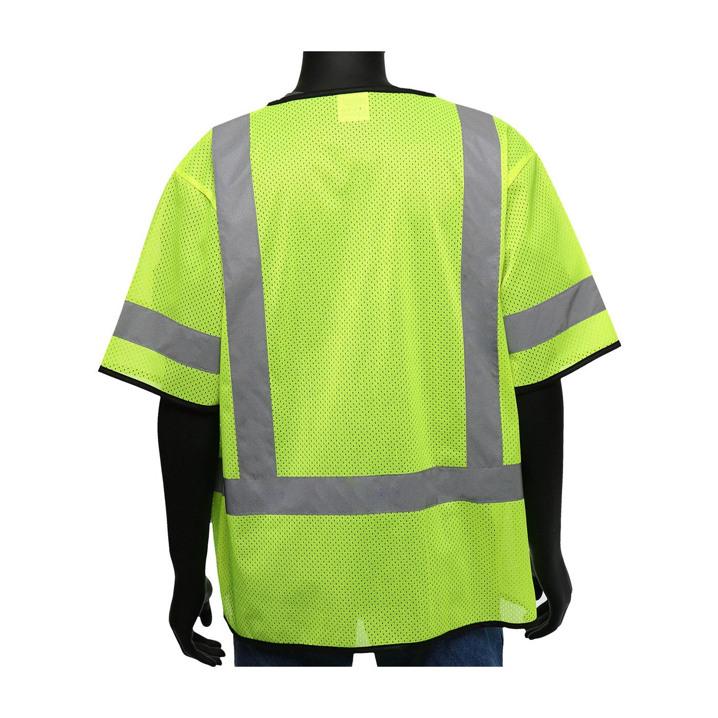 ANSI Type R Class 3 Three Pocket Zipper Mesh Vest, Hi-Vis Yellow (47302)