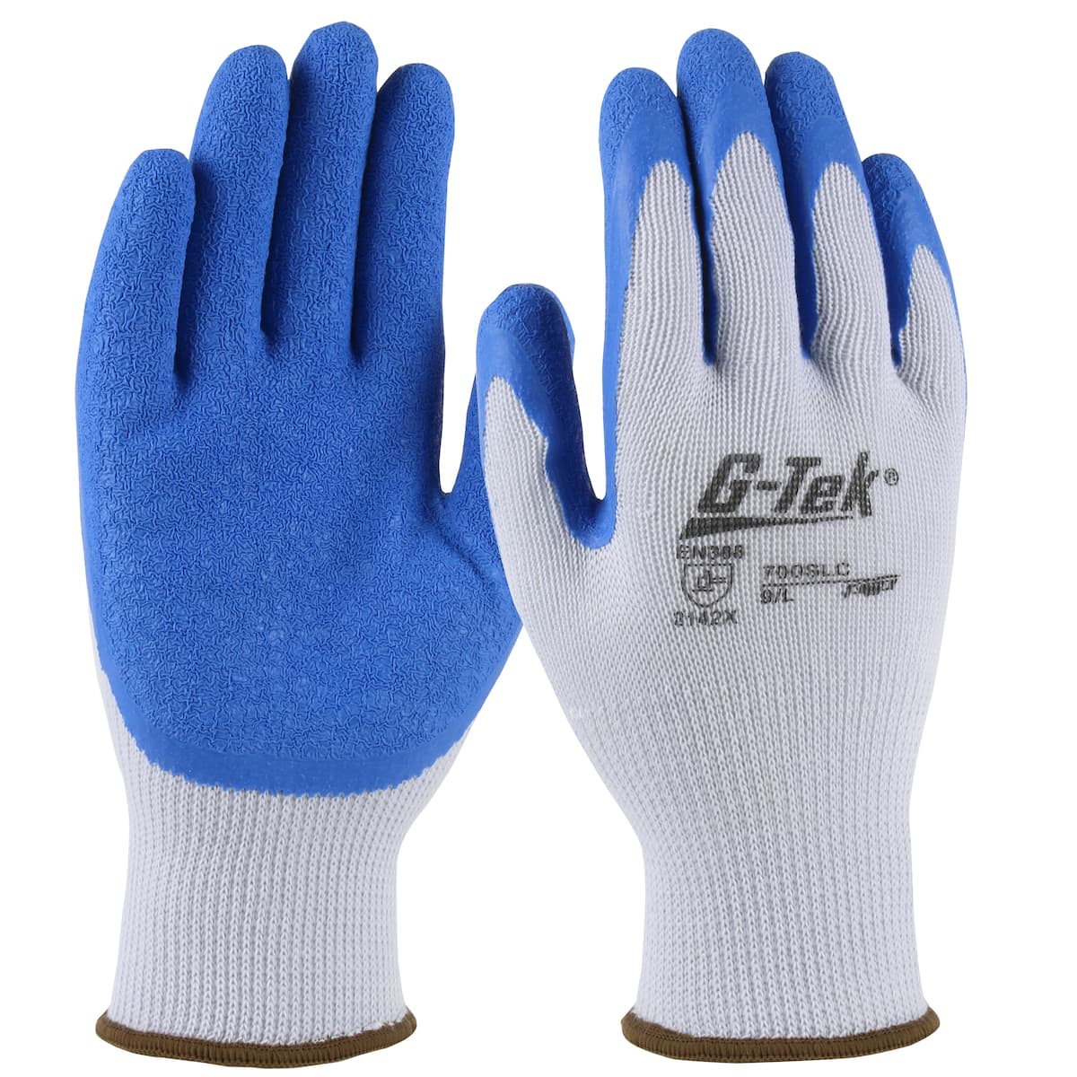 G-Tek® Economy Weight Seamless Knit Polyester Glove with Latex Coated Crinkle Grip on Palm & Fingers (700SLC)