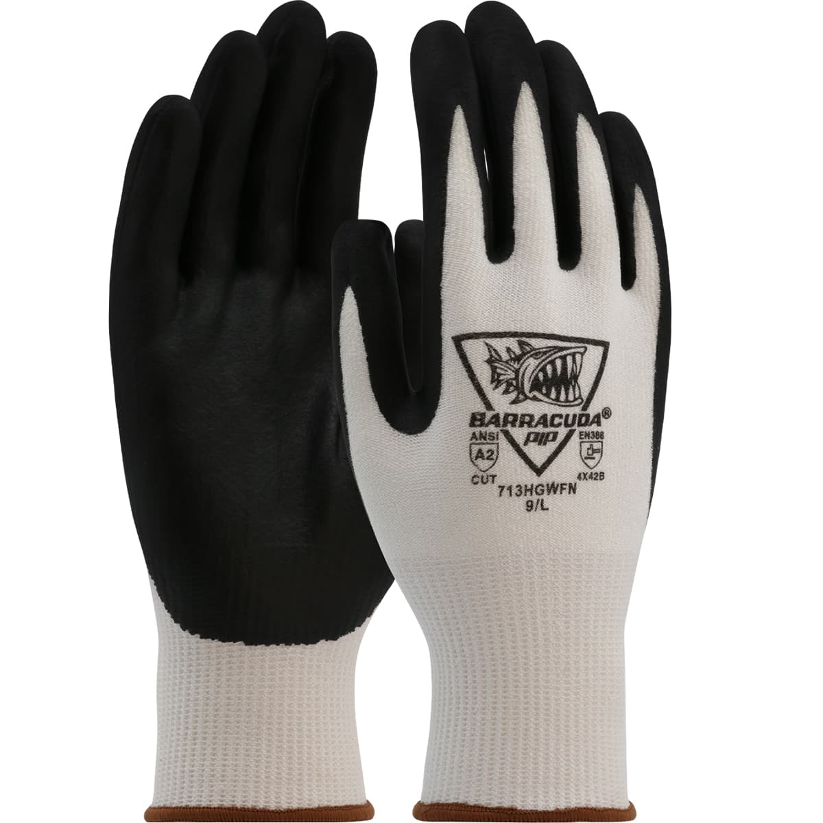 Barracuda® Seamless Knit Polykor Blended Glove with Nitrile Coated Foam Grip on Palm & Fingers (713HGWFN)