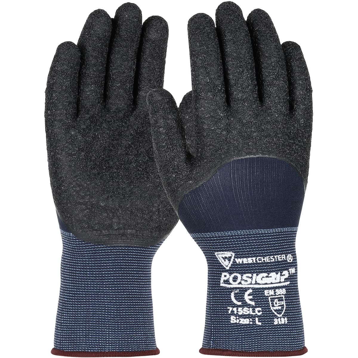 G-Tek® PosiGrip® Seamless Knit Nylon Glove with Latex Coated Crinkle Grip on Palm, Fingers & Knuckles (715SLC)