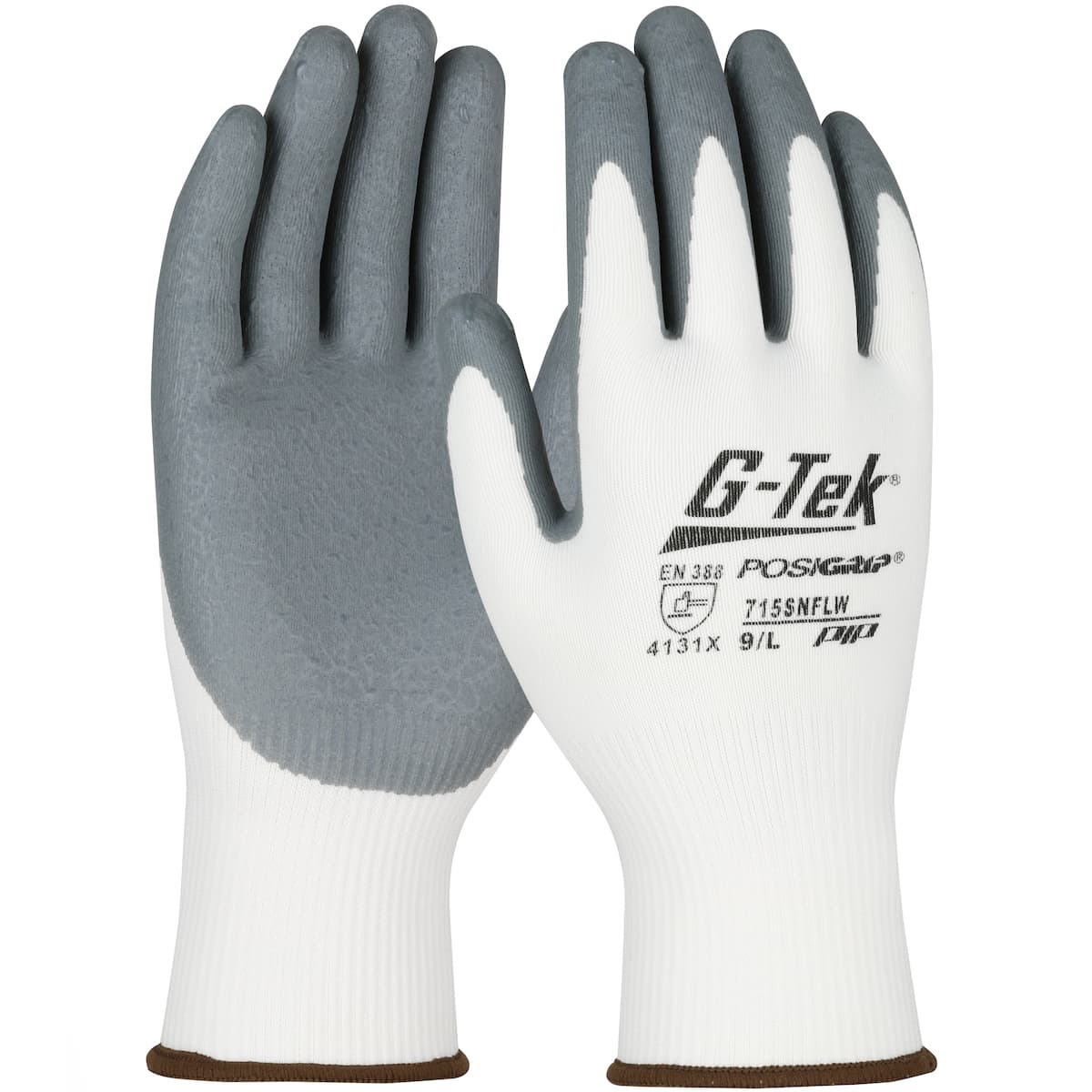 G-Tek® PosiGrip® Seamless Knit Nylon Glove with Nitrile Coated Foam Grip on Palm & Fingers (715SNFLW)