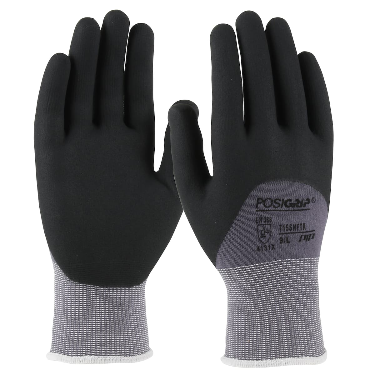 PosiGrip® Seamless Knit Nylon Glove with Nitrile Coated Foam Grip on Palm, Fingers & Knuckles (715SNFTK)