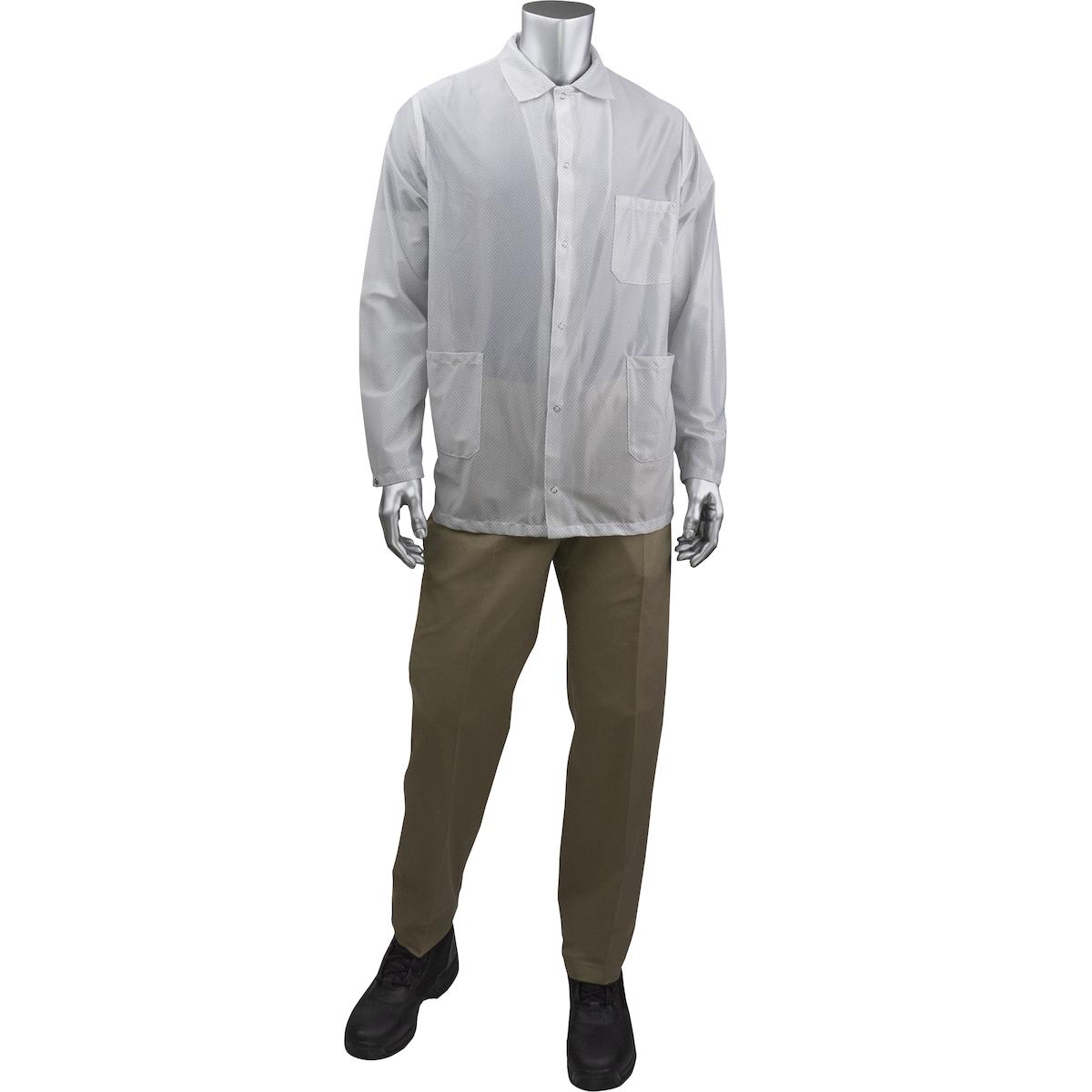 StatStar Short ESD Labcoat, White (BR49A-44WH)