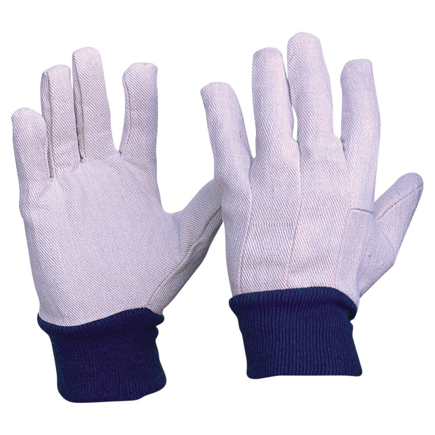 Pro Choice Cotton Drill Blue Knit Wrist Gloves