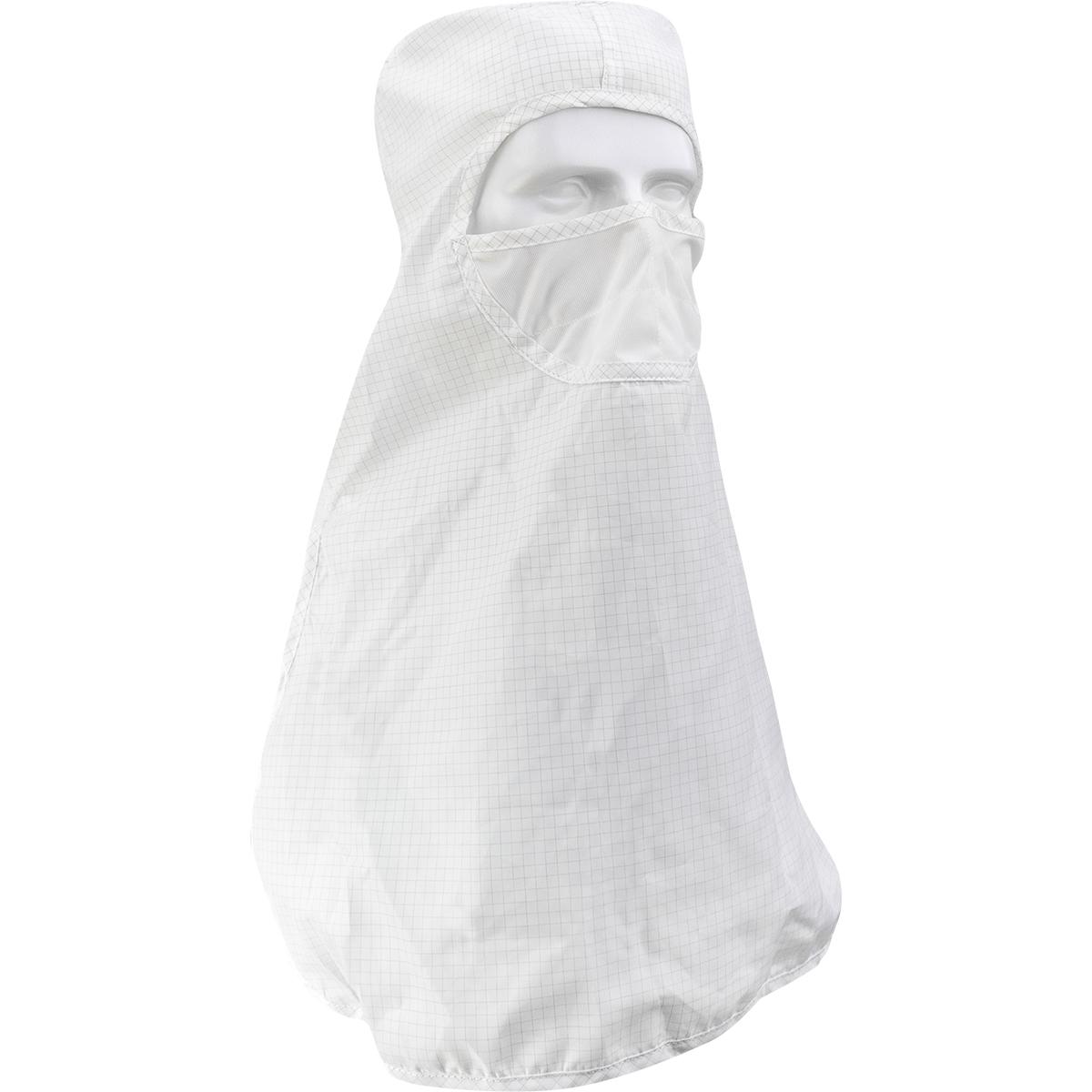 Uniform Technology™ Altessa Grid ISO 5 (Class 100) Cleanroom Hood with Built-In Face Mask - Pull Over (CHPIN2-74WH)