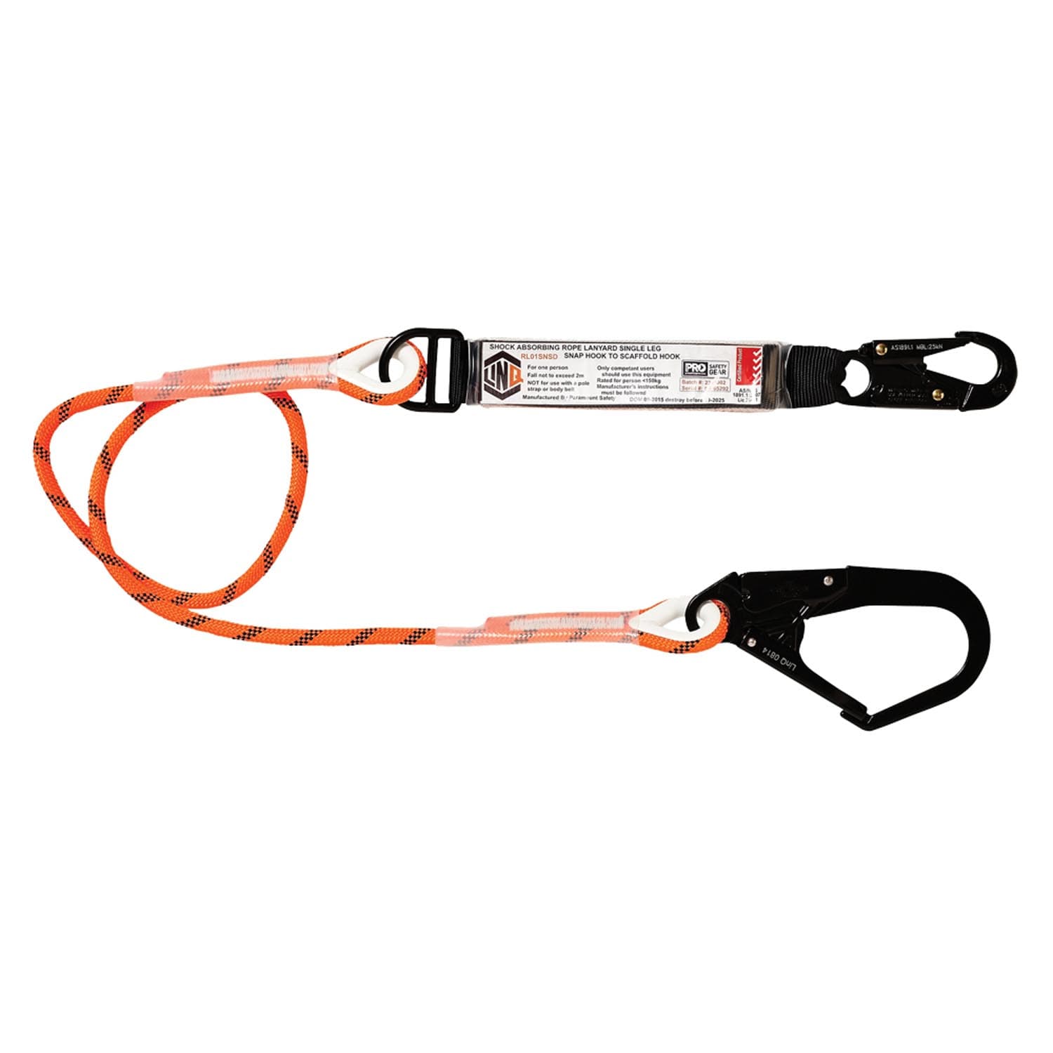 LINQ Single Leg Kernmantle 2M Shock Absorb Rope Lanyard_14