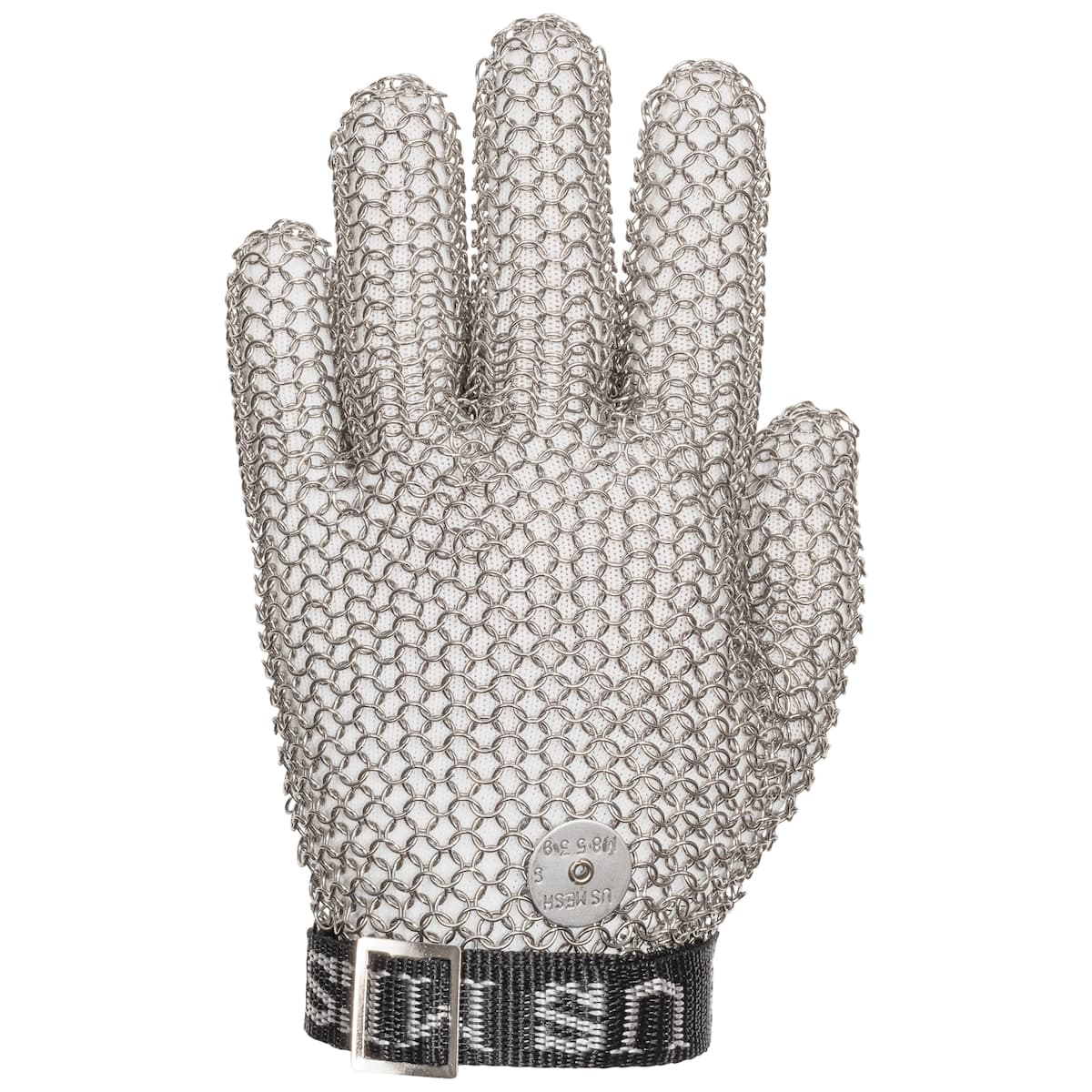 US Mesh¬Æ Large Ring Stainless Steel Mesh Glove with Adjustable Strap - Wrist Length (USM-1190)