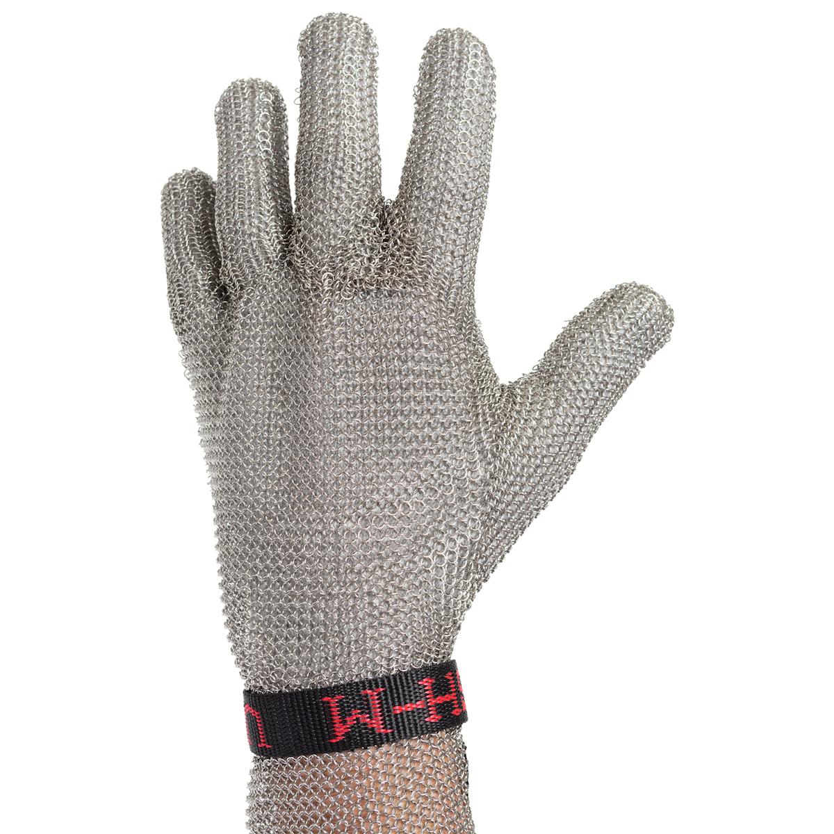 US Mesh¬Æ Stainless Steel Mesh Glove with Reinforced Finger Crotch and Adjustable Straps - Forearm Length (USM-1350)