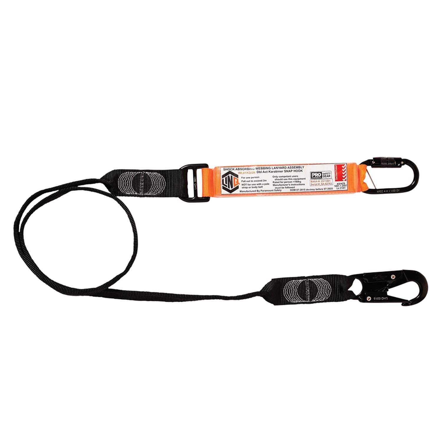 LINQ Elite Single Leg Shock Absorbing Webbing Lanyard_4