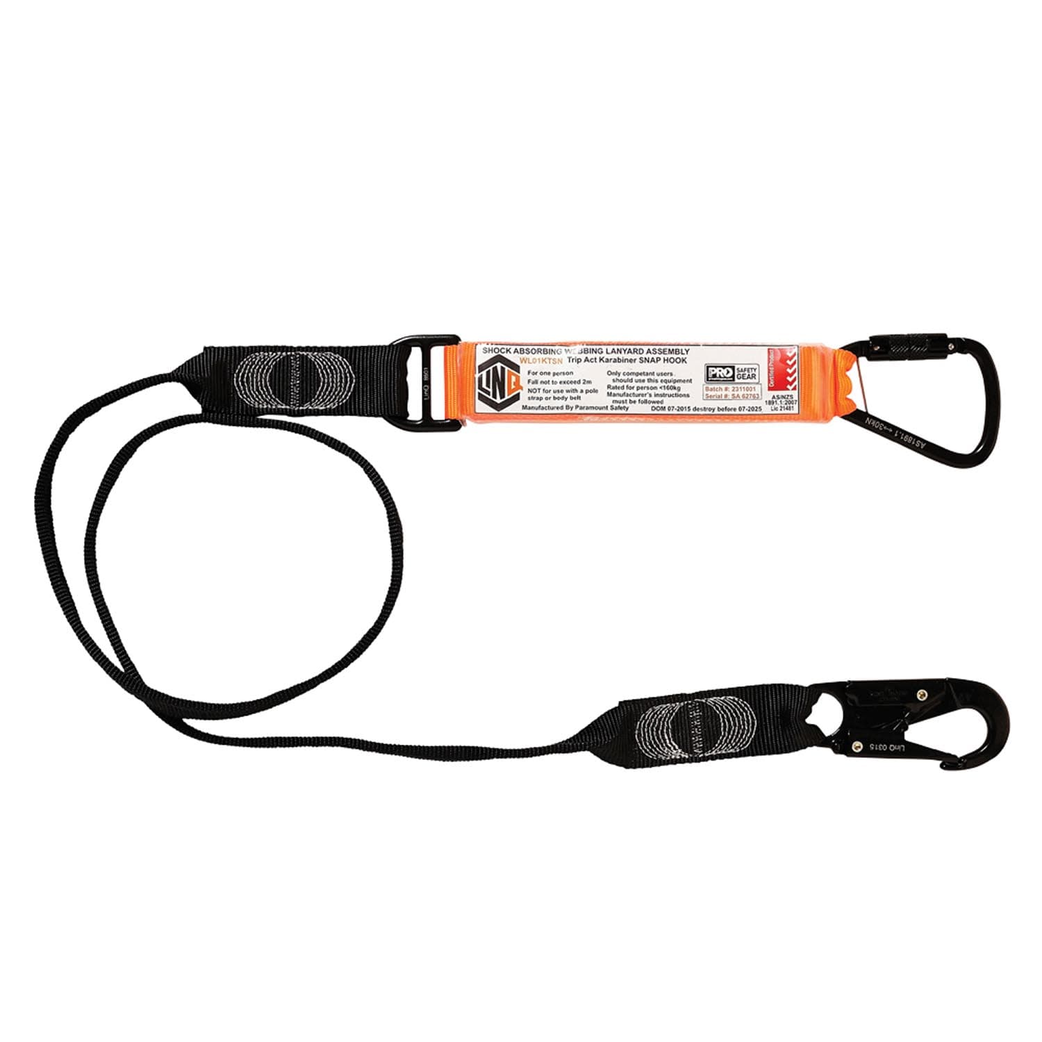 LINQ Elite Single Leg Shock Absorbing Webbing Lanyard_22